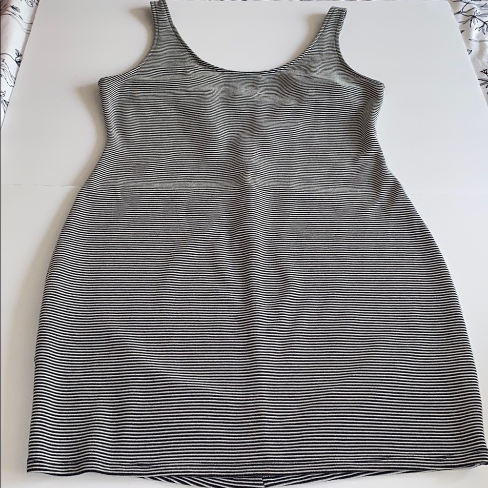 Black and white mini dress